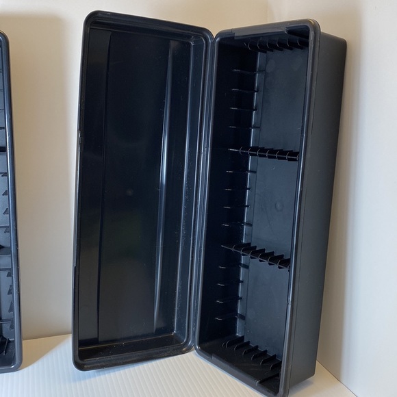 Lot Of 2 Alpha Fellowes Cassette Storage Box #83200 Holds 15 Tapes Ea. 2001 USA - Picture 5 of 5